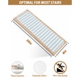 thumbnail image 4 of Stair Treads for Wooden Steps, Blue Striped Peel and Stick Stair Treads with Reusable Adhesive, Blue White Stripes Farmhouse Non Slip Indoor Stairs Runner Rugs Mats for Elders Dogs 8"x30" 15PCS, 4 of 7