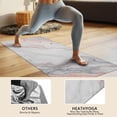 thumbnail image 4 of White Gray Red Marble Pattern Hot Yoga Mat Towel Non Slip for Hot Yoga - Quick-Drying Yoga Mat Cover with 4 Corner Pockets with Travel Bag - Hot Yoga Towel Non Slip 74"x26", 4 of 6