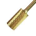 thumbnail image 3 of Beauticom 3/32" Flat Top Large Barrel Gold Carbide Nail Drill Bit - Coarse Grit, 3 of 4