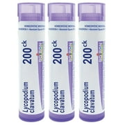 Boiron Lycopodium Clavatum 200CK, Homeopathic Medicine for Bloated Abdomen Improved By Passing Gas, 3 Count (3 x 80 Pellets)