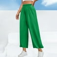 thumbnail image 2 of Lovskoo Women's Lounge Pants Wide Leg Yoga Sweatpants Sports Solid Color Loose Straight Leg Pants Green, 2 of 8