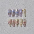 thumbnail image 5 of Butterfly Nail Art Stickers – 5D Embossed Self-Adhesive Nail Decals with Iridescent Glitter Effect, Colorful Butterfly Charms for DIY Manicure Decorations, 5 of 8