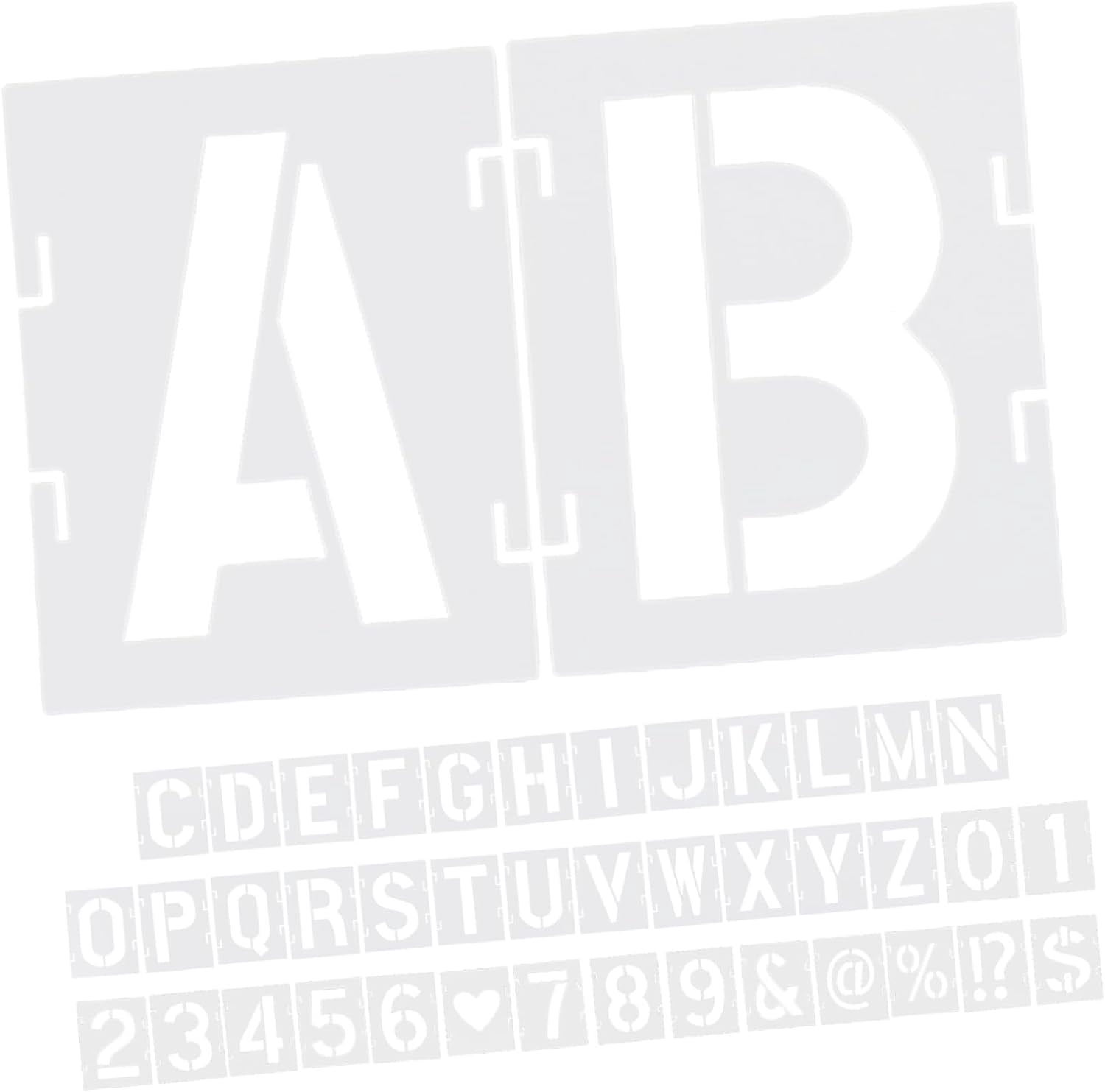 FYBTOF 42pcs Spray Painted Letter Stencils Wall Stencils Large Pattern Letter Stencils Alphabet Household Spray Stencils Stencil Letters Craft Plastic Alphabet Board Stencils for Crafts-5100