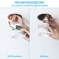 thumbnail image 6 of 4 Pack 4" 10W Remodel Gimbal LED Recessed Downlight Dimmable, 3000K Warm White, Adjustable Retrofit Ceiling Light, 6 of 7
