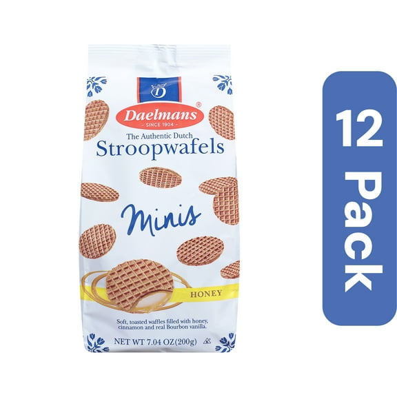 Daelmans Wafer Honey Mini Stroopwafels 7.04 oz (Pack Of 12)