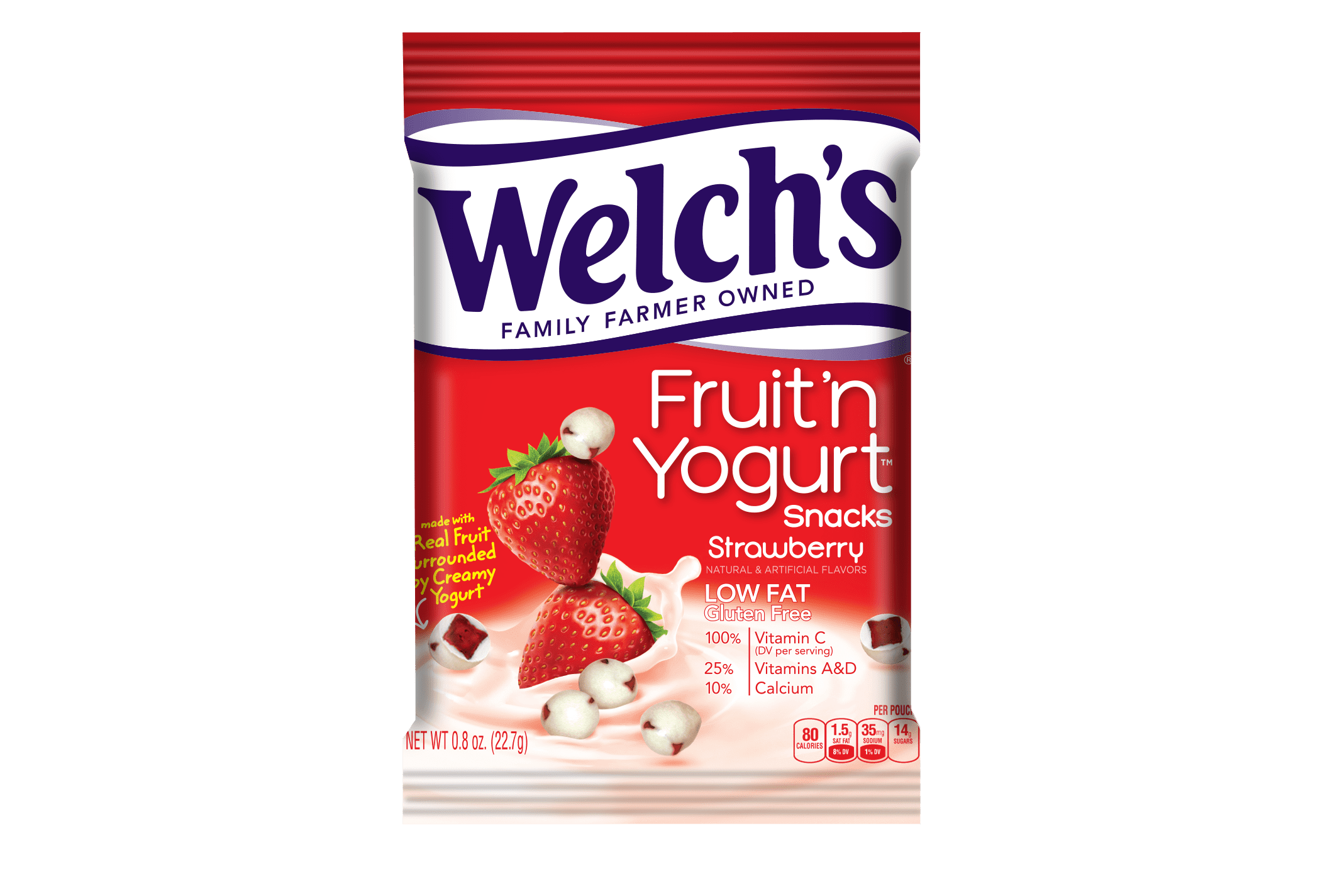 Welch S Fruit N Yogurt Fruit Snacks Strawberry 0 8 Oz 8 Count Walmart Com