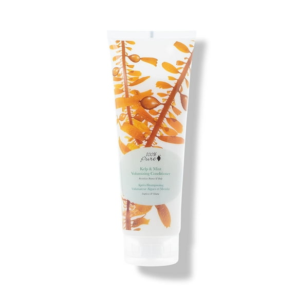 100% PURE Kelp & Mint Volumizing Conditioner Moisturizer & Deep Hydration - Botanical Body Boost for Dry, Damaged Thinning Hair, Promotes Healthy Growth for Women & Men - Sulfate Free - 8 Fl Oz