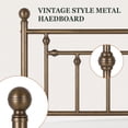 thumbnail image 4 of Amolife Full Bed Frame, Metal Platform Bed Frame with Vintage Pattern Headboard, Antique Bronze, 4 of 7