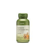 GNC Herbal Plus Turmeric Curcumin 500mg Supplement, Vegetarian, Provides Antioxidant Support, 100 Capsules, 100 Servings