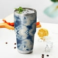 thumbnail image 3 of 30oz Indigo Tie Dye Star Tumblers Stainless Steel Tumbler with Lid and Straw,Vacuum Insulated Double Wall Travel Tumbler Cups Mug with Cleaning Brush for Coffee,Tea, 3 of 7