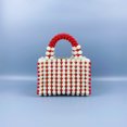 thumbnail image 1 of Zhuge Bolso de hombro tejido para mujer, bolso de mano tejido, bolso de mano tejido elegante para playa de verano, bolsos de hombro de 7,5 x 3,1 x 5,1 pulgadas (rojo), 1 of 4