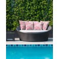 thumbnail image 2 of Waterproof Outdoor Throw Pillows with Inserts 16"x16" Set of 2, Pink Coastal Shell Soft Decorative Pillowcases for Couch Bedroom, Summer Nautical Beach Ocean Pillow Covers for Sofa Living Room, 2 of 8