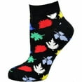 thumbnail image 6 of Sierra Socks Women Socks Leaf Pattern Ankle Cotton Socks Size 9-11 Black, 6 of 6
