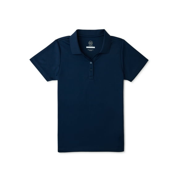 Wonder Nation Girls Performance Polo Shirt, Sizes XS-XXL