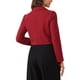 thumbnail image 3 of CHAQUETA BLAZER CORTA INSPIRE CHIC PARA MUJER CON SOLAPA NOTCHED, BLAZERS CASUALES DE OFICINA XL ROJO, 3 of 6