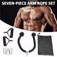 thumbnail image 4 of ziyahi 7Pcs/Set Fitness Equipment Arm Strength Rope Biceps Pull Rope Down Pressure Training Triceps Pull Rope Men and Women Resistance Band, 4 of 6