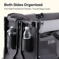 thumbnail image 2 of HARPPA Foldable Wagon Stroller for 4 Kids with 5-Point Harness, Canopy, Gray, 2 of 13
