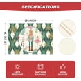 thumbnail image 6 of mubwai Green Diamond Plaid Nutcracker Christmas Placemats Set of 4, 12x18 Inch Seasonal Winter Table Mats for Party Kitchen Dining Decoration, 6 of 6