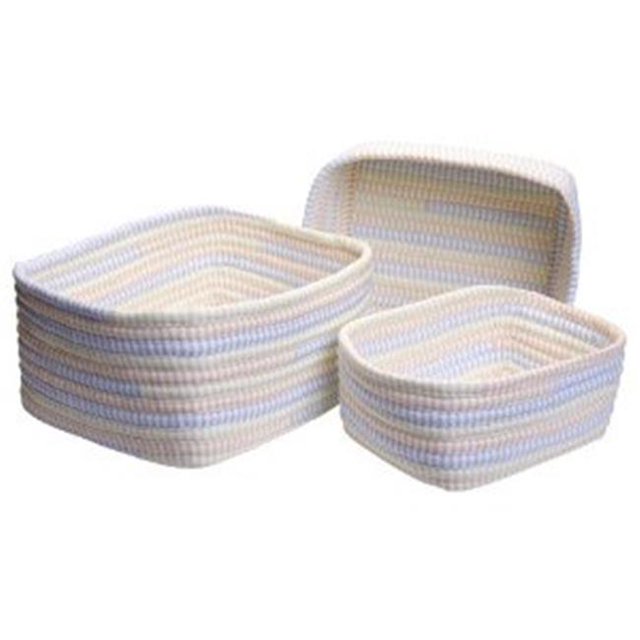 Colonial Mills TK58ANESTBSKTS Ticking Stripe- Starlight Nesting Set