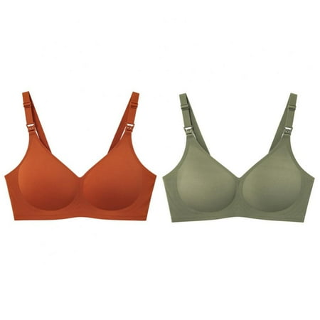 

Sleeping Bras for Nursing Women Large Bust - Breastfeeding Seamless Ultra Comfort Maternity Smooth Wireless Pregnancy Sleeping Bralette Bra(2-Packs)