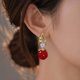 thumbnail image 5 of Pendientes de Mujer con Forma de Lazo y Multifuncionales, Brillantes y Colgantes Tipo Huggie., 5 of 7