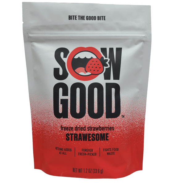 Sow Good Freeze Dried Strawberries, One 1.2 oz Bag of Freeze Dried