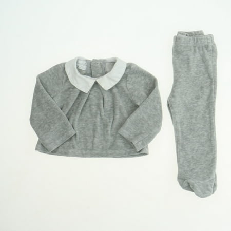 

Pre-owned Mudpie Girls Gray Apparel Sets size: 3-6 Months