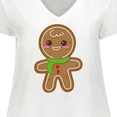 thumbnail image 4 of Inktastic Gingerbread Christmas Women's Plus Size V-Neck T-Shirt, 4 of 5