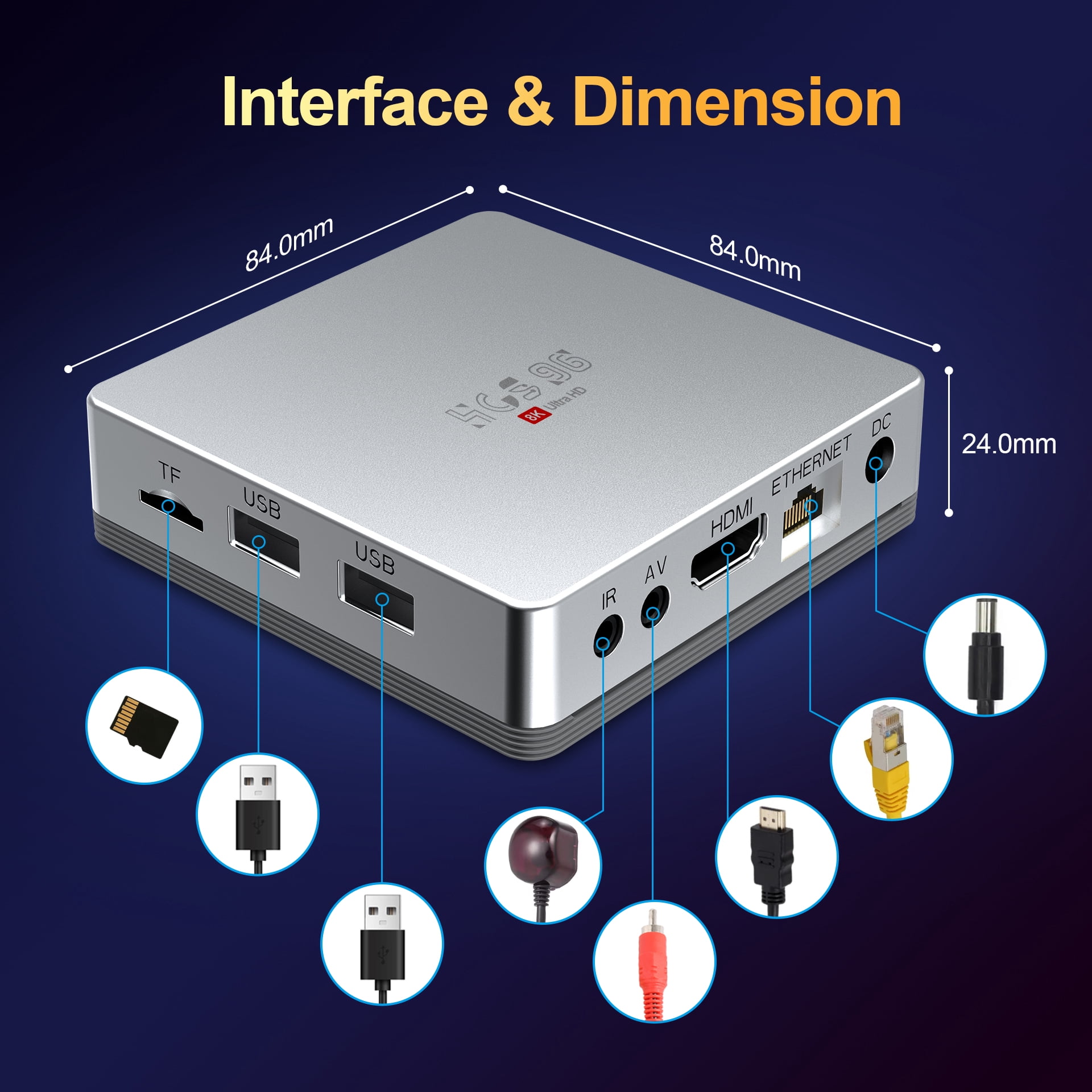 CANGTEENER HCS96 Streaming Device | Android TV Box, OS Android 13 Support 4K HDR Streaming Media Player