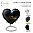 thumbnail image 3 of Small Golden Peacock In Blooming Keepsake Urns For Human Ashes - Urns For Adults Men & Womem - Urn For Human Ashes Adult - Unique Small Ash Urns For Human Remains (Size - 3inch, 1pcs), 3 of 5