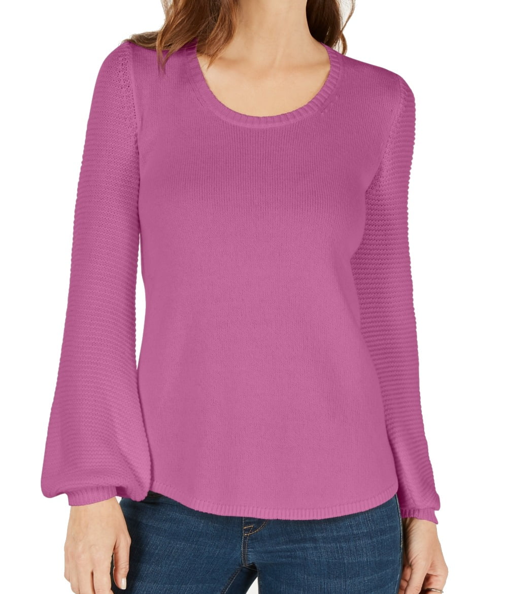 Style & Co. Women's Sweater Berry Rib Knit Pullover XXL