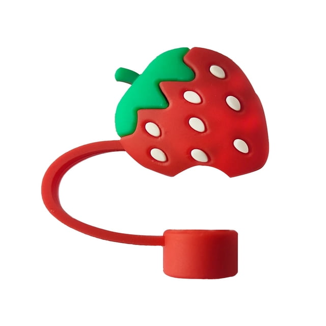 Coloridos tapones de silicona de dibujos animados para pajitas y tapas de bebidas reutilizables para niños