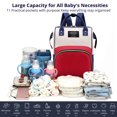 thumbnail image 6 of PouchPort Diaper Bag Backpack, Baby Travel Backpack with Insulated Bottle Pocket, Unisex, Blue+Red, 6 of 9