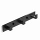 thumbnail image 1 of Coat Rack, Heavy Duty Triple Coat Rack, Wall Mount and Adhesive Wall Hooks, Rustic Coat Hook/Key Hook Rail for Bathroom Kitchen Entrance (3 Black Hook, 1 of 5