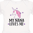 thumbnail image 4 of Inktastic My Nana Loves Me Unicorn Girls Long Sleeve Baby Bodysuit, 4 of 5