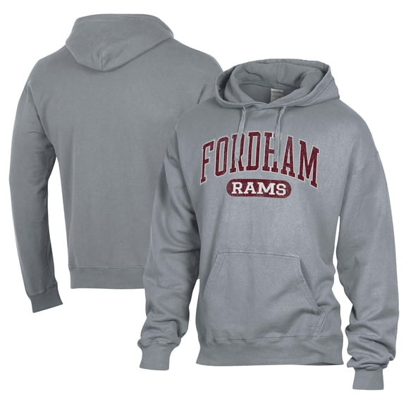 Men's Comfort Wash  Gray Fordham Rams Lightweight Fleece Pullover Hoodie