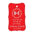 thumbnail image 1 of 100 PCS Thank You for sharing our special day Custom Made Hang Tags Personalized Wedding Favor Gift Paper Tags, 1 of 1
