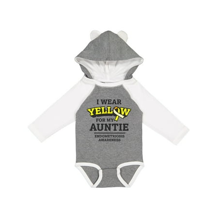 

Inktastic I Wear Yellow For My Auntie Gift Baby Boy or Baby Girl Long Sleeve Bodysuit