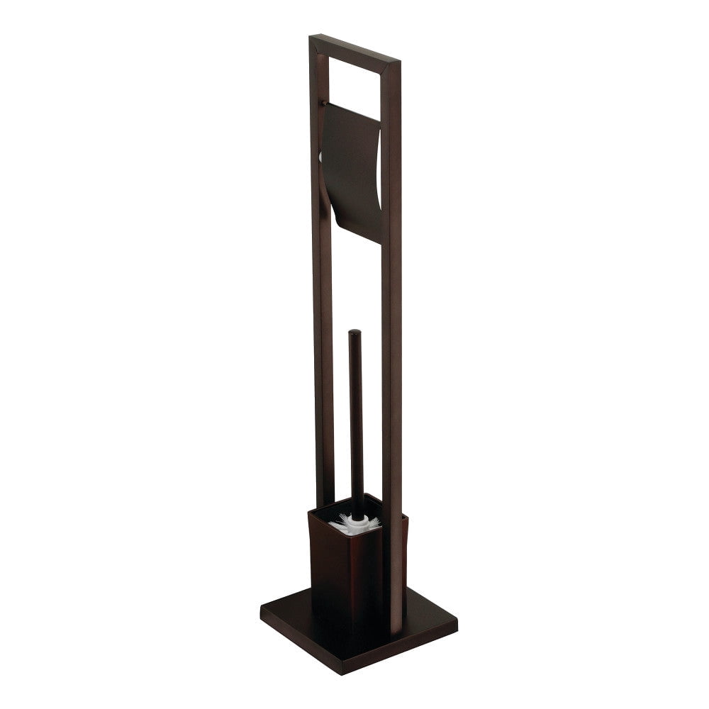Kingston Brass SCC8341 Pedestal Toilet Paper Holder with Toilet Brush Holder, Polished Chrome