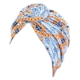 thumbnail image 4 of Sonducket Bohemian Styles Turbantes para mujer Diseño elástico Headwrap Pre-Tied Cap Skullcap plisado Sombreros de moda Swirly Headcover cielo azul Type2 NO2 Sonducket CBP206579, 4 of 4