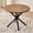 Brown, variant on 39” Round Dining Table, Modern Small Kitchen Table for 4 with X-Shaped Metal Legs and 1.2" Thickness Tabletop for Kitchen Dining Room, Coffee Table, Brown