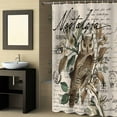 thumbnail image 2 of Fabric Shower Curtain, Retro Owl Envelope Postmark Pattern Bathroom Curtain with 12 Hooks Waterproof No Bad Odor Machine Washable Bath Curtains for Bathroom, Spa Room, 36"x72", 2 of 6