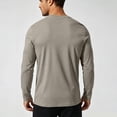 thumbnail image 6 of Mens Shirts Long Sleeve Crew Neck Solid Color Big and Tall Pullover Tops Men's Undershirt Winter Casual Outdoor Sport Base Shirts, 6 of 7