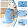 thumbnail image 5 of Pet Dog Turtleneck Knitting Sweater Coat Winter Warmer Thickening Pullover Knitwear Crochet Coat Clothes for Small Medium Large Dog Puppy Cat - Sky Blue, 5XL, 5 of 10