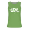 thumbnail image 3 of Wavsuf Men's Print Tank Top Sleeveless Casual Sports Crew Neck Striped Green T-shirt Tank Size XL, 3 of 4