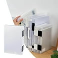 thumbnail image 2 of destyer Transparent Portable File Case Double-buckle with Organizers Double-buckle Durable Case Handle Box Containers A5 Thick Black, 2 of 9
