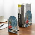 thumbnail image 5 of Naloa Santa Claus 2 Pcs Bookend Large Capacity Office Book Ends for Home Office Library School Study Decoration, 5 of 8