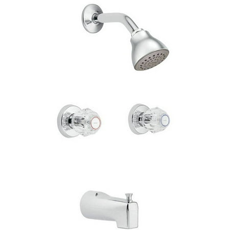 UPC 026508000175 product image for Moen 2919 Thermostatic Chateau Shower Head, Tub Filler and Trim, Chrome | upcitemdb.com