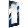thumbnail image 3 of "Blue Waves" Hand Made Solid Paulownia Wood Beveled Leaner Mirror size 80" x 40", 3 of 12