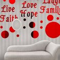 thumbnail image 5 of Solid Circle Love Life Laugh Wall Sticker, 5 of 5